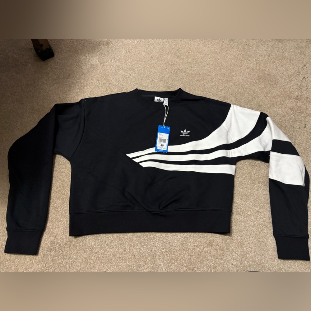 Adidas Black and White Sweater